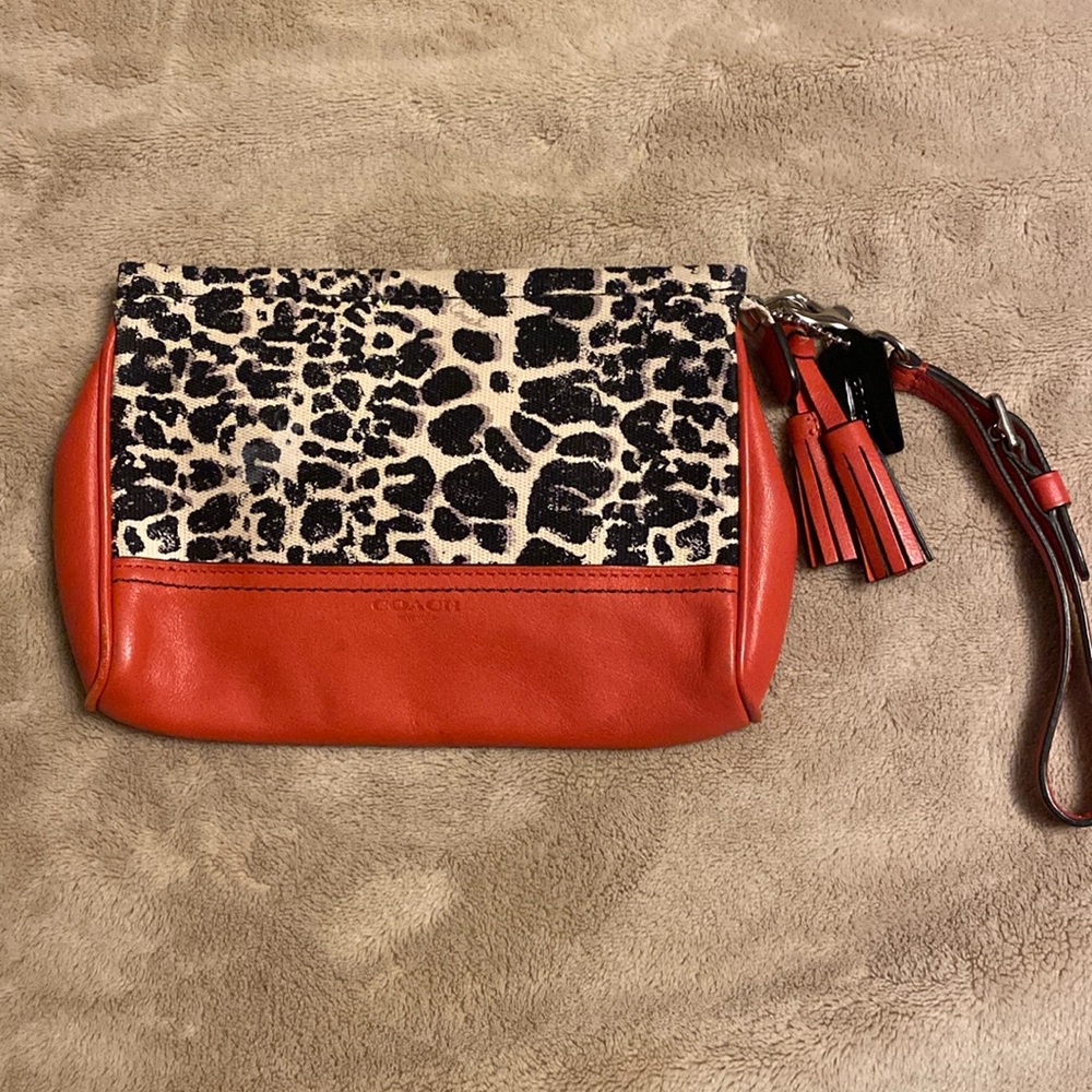 Coach Leopard wristlet